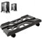 Hmseng PC Ständer für PC-Tower, Mobiler Computer Desktop Ständer, Universal Verstellbare CPU Ständer mit 4 Rollen, Computer Rollwagen Unter Schreibtisch, für Gamer/Studenten/Zuhause/Büro(Schwarz)