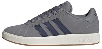 adidas Men's Grand Court Base 00s Shoes, Grey Three/Dark Blue/Off White, 9 UK