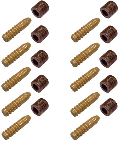 cyclingcolors 10x Möbelverbinder Kunststoff Führungsstift Verbindungsstifte für Zargentische Ausziehtische, Hellbraun