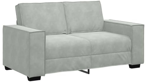 vidaXL Canapé à 2 Places Gris Clair 160x78x84 cm Velours, canapé, canapé Deux Places, canapé 2 Places en Velours, Couche, canapé en Velours
