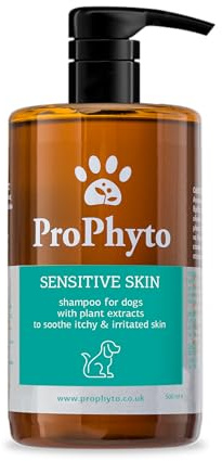 ProPhyto SENSITIVE SKIN Liquid Shampoo with Plant Extracts for Dogs| For sensitive itchy skin | Nanoemulsion technology for effectiveness | Dermatologist tested | Honeysuckle extracts | Easy pump |