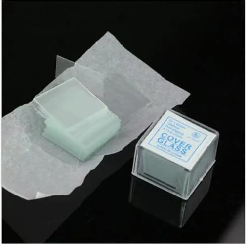 20 x 20 mm, 18 x 18 mm, 100 Stück/1 Box, Mikroskop-Abdeckgläser, Mikroskop-Zubehör, transparent(22mmx22mm)