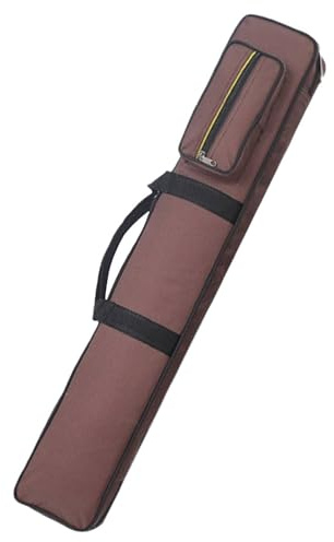 LIXSAZSE Étui de billard 8 trous, format compact. Rangez vos queues de billard en toute sécurité grâce à cet étui fiable à 8 trous conçu pour contenir 4 fûts et 4 flèches, Café, 85 x 18 x 7 cm