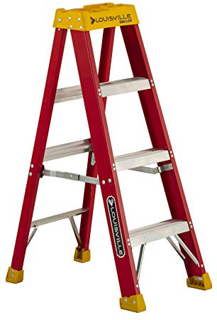 Louisville Ladder 4-Foot Fiberglass Step Ladder, 300-Pound Load Capacity, Type IA, L-3016-04