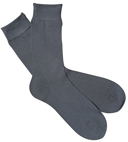 Jasmine Silk Men Pure Silk Evening Socks Thermal (Grey)