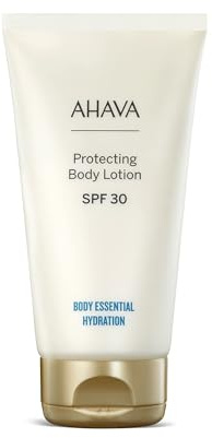 AHAVA Lozione Corpo Protettiva SPF30 PA+++ - Crema Corpo Idratante con Minerali del Mar Morto - Crema Solare Anti-Età e Antiossidante Crema Idratante - 150 ml