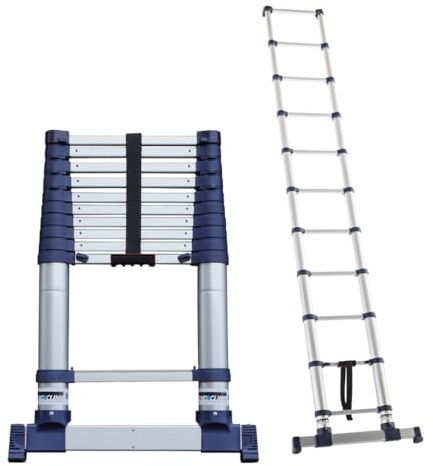 TB Davies 3.2m (10.49ft) Xtend+Climb ProSeries S2.0 Telescopic Ladder, Storage Height 0.84m (2.75ft), Max Load 150kg