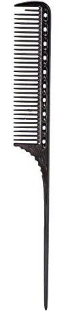 Pettine per Capelli a Coda di Topo, Pettine per Parrucchiere Professionale da Parrucchiere, Pettine in Metallo in Alluminio, Strumenti per lo Styling Portatili(Nero)
