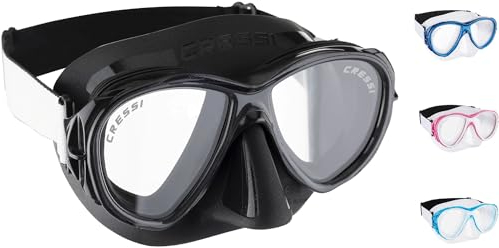 Cressi Samoa Mask - Maske Samoa zum Tauchen und Schnorcheln, Schwarz/Schwarz, Einheitsgröße, Unisex Erwachsene