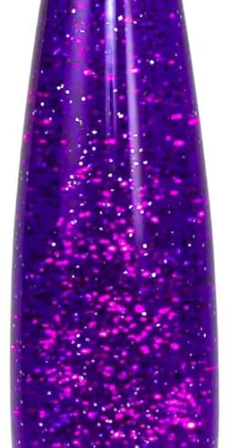 Licht-Erlebnisse Ersatzglas für Lavalampe JENNY Violett Glitter Glas Flasche für Lavaleuchte Glitterleuchte
