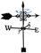 Genérico Veleta meteorológica de acero inoxidable, Indicador de dirección del viento con flecha, Decoración de jardín y patio, Montaje en pared, techo y superficie
