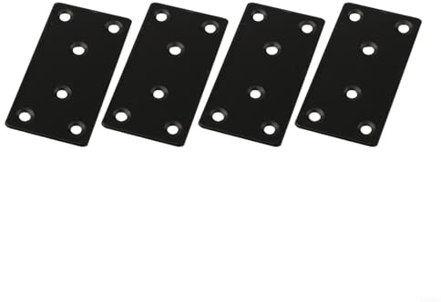 Piastre di riparazione piatte in acciaio inossidabile, 20 pezzi, per rinforzo di giunti in mobili e recinzioni in legno, installazione rapida con 6 fori (40 x 80)