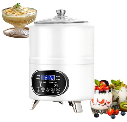 SHAHRYAR Macchina per Lo Yogurt Elettrica Portatile,Macchina Automatica,Riscaldamento A Temperatura Costante,per Dolcificanti alla Frutta, Impasti Lievitati E Natto White-12L