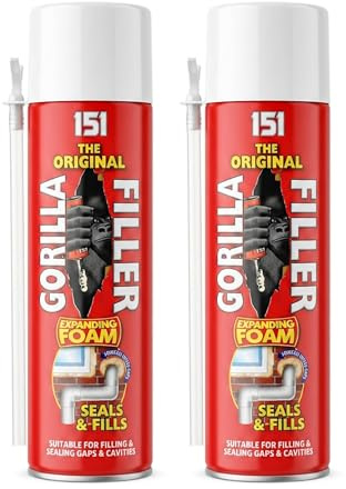2 x Expanding Foam Sealant for Gaps Cavities Cracks Insulation Foam Easy Application Nozzle Expands to Fill Spaces DIY Home Improvement Window Door Pipe Sealing Foam