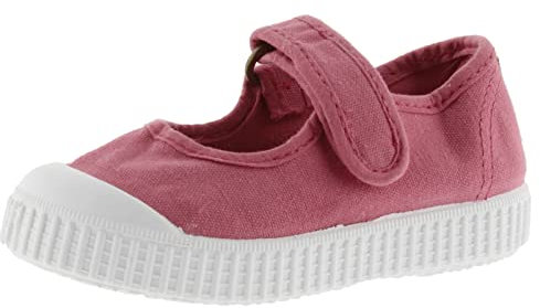 victoria Mary Janes Unisex 1915 Canvas Drec & Klettverschluss & Zehenverstärkung 136605 für Kinder FRAMBUESA 32