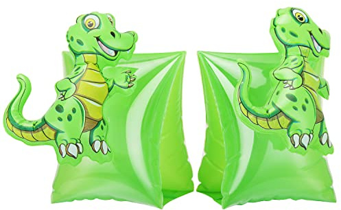 MoKo Swim Arm Bands for Kids, Toddlers Begin to Swim Inflatable Pool Floats Sleeves, Cute Cartoon Swimming Wings Armlets Rings Floaties Tubes, Water Sports Learning Swim Training Aids, Dinosaur
