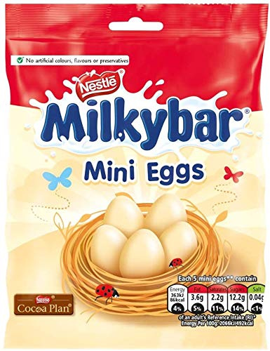 Nestle Milky Bar Pack of 3 Mini Eggs - Perfect for Easter Egg Hunt (240g)