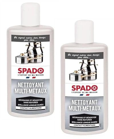SPADO Lot de 2 Flacons 250 ml nettoyant multi-métaux