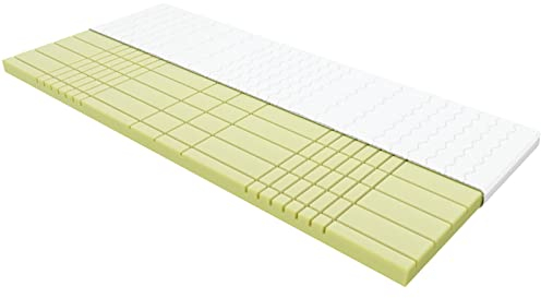 AM Qualitätsmatratzen 3D Deluxe 7 Zonen Kaltschaum Topper 200x220cm RG50 - Made in Germany - Atmungsaktiver Topper 200x220-8cm - Matratzenauflage 200x220 mit Lyocell Bezug und Anti-Rutsch Funktion