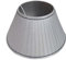 10 12 14 Pleated Style Fabric Table Lamp & Ceiling Coolie Light Shade (10 Inch, Grey (Black Ring))