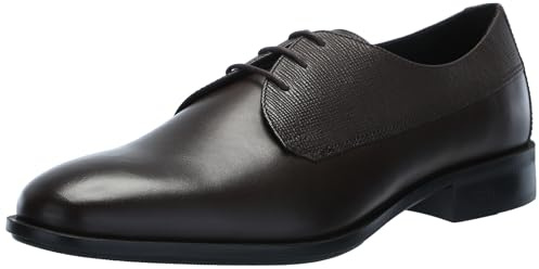 Colby Mixed Leather Lace Up Derby Dress Shoe, Brown Wood, 7
