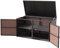 HOMASIS 335L Auflagenbox wetterfest aus PE-Rattan, Aufbewahrungsbox mit Deckel & Doppeltüren, 2-stöckiger Gartenschrank, Auflagentruhe Kissenbox Gartentruhe Gartenbox Outdoor, 115 x 60 x 65 cm (Braun)