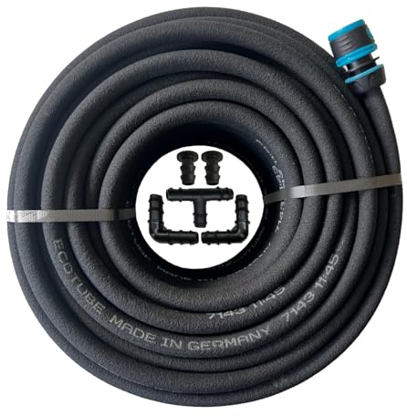 ecotube HOME - 20m Bewässerungssystem - Perlschlauch Tropfschlauch Bewässerung Garten, Hochbeet, Rasen