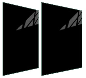 DarHaus Plaque de recouvrement, 30 x 52 cm je 40x30cm, en verre, pour cuisinières électrique, à induction ; convient comme décoration, protection anti-éclaboussures ou planche à découper, Noire