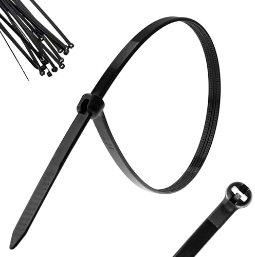 Boltza® Stainless Steel Pawl Nylon Cable Ties - Marine Grade, UV Resistant Heavy Duty Zip Ties, Pack of 100 (7.6MMX400MM)