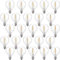 SUNSGNE G40 LED Ersatzbirnen 25 Stück, Klare Globe Glass Glühbirnen, G40 Terrassenbeleuchtung Partygarten Garten Hochzeit Dekoration, Passend für E12/C7-Sockel, 0,6 Watt, Warmweiß