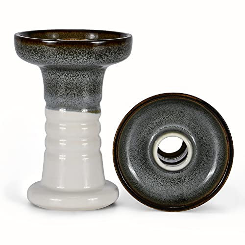 Cazoleta Cachimba Phunnel Cabeza Shisha - Kitosun Venus Hookah Bowl Tazón de barro acristalado con Borde Compatible con HMD Provost & Foil, Sabros de Shisha 20g Últimos 1.5-2 horas (Hierba blanca)