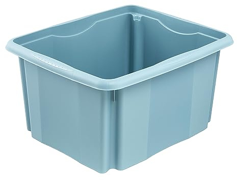 keeeper Aufbewahrungsbox mit Dreh-/Stapelsystem, 41 x 34,5 x 22 cm, 24 l, Emil, Nordic Blue