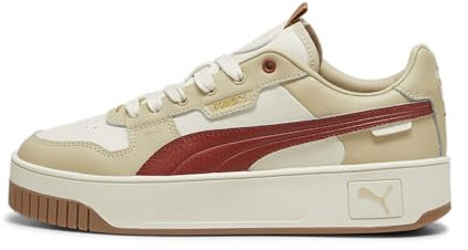 PUMA Damen Carina Street Lux Sneaker, Alpine Snow-Mars Red-Toasted Almond, 40 EU