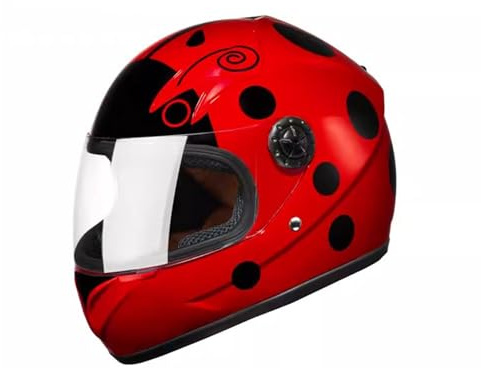 QJWMatic Casques De Moto Intégraux pour Enfants pour Garçons Et Filles Léger Street Cruiser, ATV, avec Visière pour Enfants De 2 À 10 Ans A,48-52CM