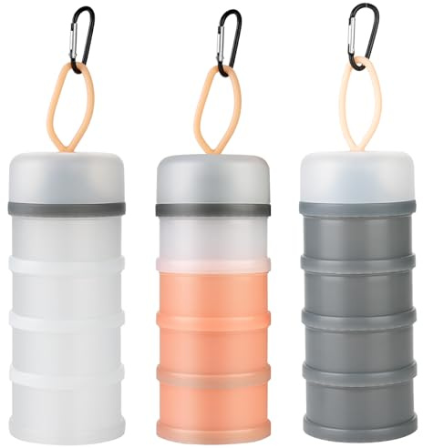 Ysglory 3 Pack Protein Powder Travel Container Formula Dispenser to Go