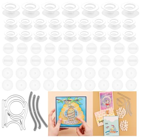 202 Pcs/Set Mini Action Wobbles,Self-Adhesive Springs,Small Wobblers Movers Gliders for Slider Cards;Rotating Sliding for Card Making DIY Scrapbooking Arts Projects Handmade Crafts Embellishments