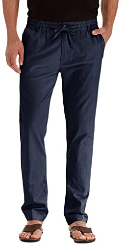 Pantalon de survêtement pour homme, coupe ajustée, coupe droite, pantalon de jogging décontracté avec braguette à fermeture éclair, pantalon d'été décontracté pour homme, pantalon de plage élastique,