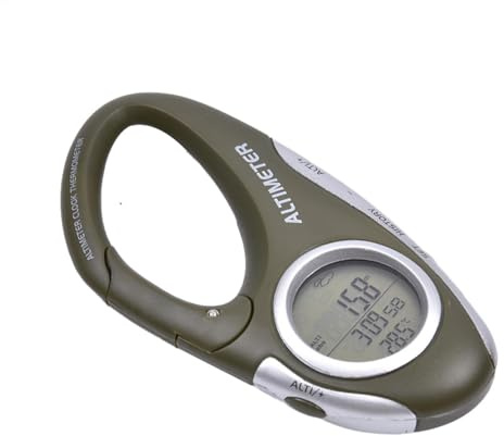 Altimetro digitale multifunzionale con barometro per escursionismo Altimeter Carabiner per adulti