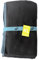 Generisch Nabaiji Mikrofaser-Handtuch Badetuch XL, 110 x 175 cm, Schwarz mit Blauer Kante
