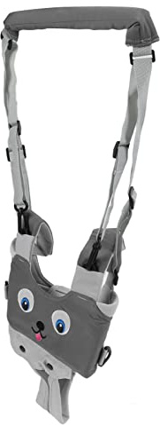 Generic Arnés Ajustable para Caminar para Bebés de 8 a 24 Meses, Hecho de Tela Suave de Poliéster Color Caqui, Ayudante para Aprender a Caminar (Cady Grey-Cachorro)