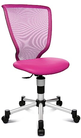 Topstar 71487S04 Titan Junior, Schreibtischstuhl, Kinderdrehstuhl, Jugenddrehstuhl, Netzrückenlehne und Bezugsstoff pink