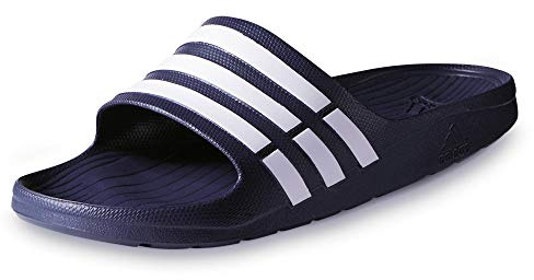 adidas Duramo Slide, Unisex Adult Open Toe Sandals Open Toe Sandals, Blue (New Navy/White/New Navy), 6 UK (39 EU)