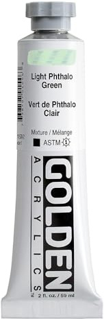 Golden Heavy Body Acrylic, 2 ounce tube, Light Phthalo Green (1578-2)