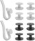 The Hook Accessories Bogg Bags,Including 8 Pairs of Snap Fastenings and 2Pcs Hooks,Securely Secure Small Items Such as Beach Bags and Key Chains for DIY Accessories