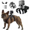 Hundegeschirr für GoPro, Hundegeschirr mit Schnallenhalterungen, weich, verstellbar für kleine, mittelgroße und große Hunde, für GoPro 12, 11, 10, 9, 8, 7, 6, 5, 4, 3, für DJI Osmo Taschenkamera