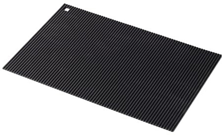 Zeal Large Silicone Trivet Mat Kitchen Worktop Protector for Hot Pots and Pans (36 x 24 cm) - Heat Resistant Mat, Non-Slip Rectangle Trivet (Black)