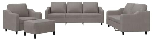 vidaXL Soffgrupp med dynor 4 delar Taupe tyg, soffgrupp, vardagsrumssoffa, tygsoffa, soffgrupper, vardagsrumssoffor, tygsoffor, soffa med fotpall