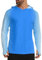 APTRO Men's UPF 50+ Hoodies Rash Guard Long Sleeve Fishing Top UV Sun Protection Rash Vest Quick Dry Lightweight Shirt Gradient Blue MFS09 L