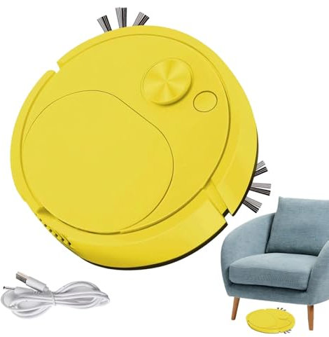 Robot aspirapolvere – Robot aspirapolvere leggero, anti-caduta, silenzioso, robot aspirapolvere economico con di prevenzione degli ostacoli, robot aspirapolvere con ricarica USB per hotel,