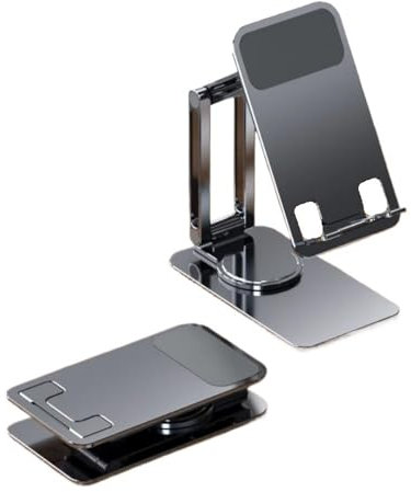 WUJIHE Telefonständer aus Aluminiumlegierung, Phablet-Handy-Ständer, Smartphone-Ständer, unterstützt universelle Handys (Stil 2, grau)